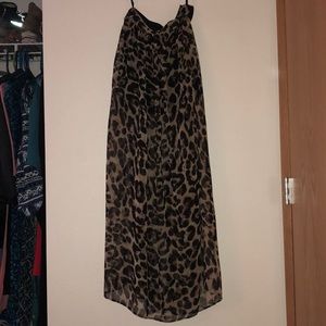 Cheetah print maxi skirt